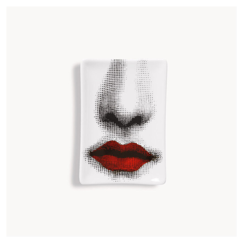 FORNASETTI - Posacenere Bocca Bianco / Nero / Rosso