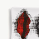 FORNASETTI - Posacenere Bocca Bianco / Nero / Rosso