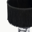 FORNASETTI - Paralume Frange Cilindrico Nero per Lampada Piccola