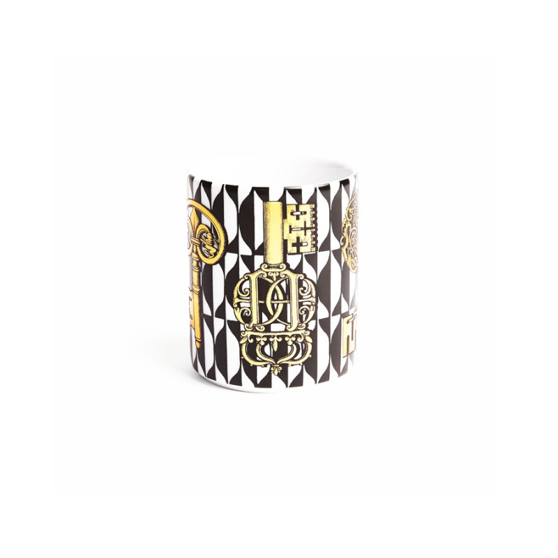 FORNASETTI - Portamatite Chiavi Oro e Losanghe