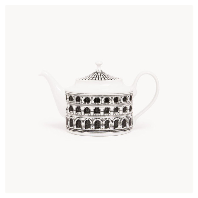 FORNASETTI - Teiera Architettura Bianco/Nero