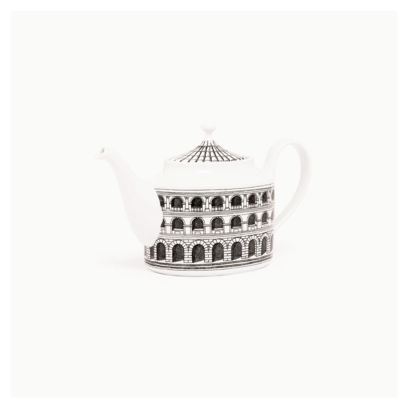 FORNASETTI - Teiera Architettura Bianco/Nero