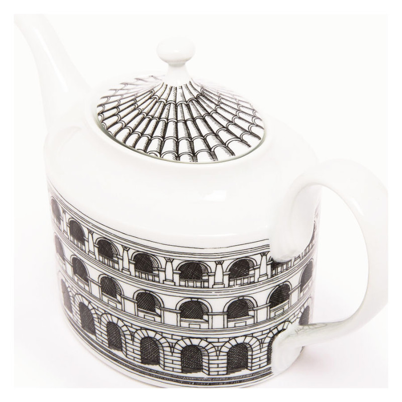 FORNASETTI - Teiera Architettura Bianco/Nero