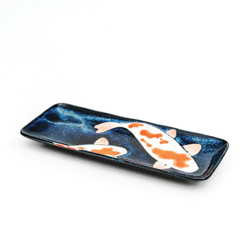 SOPHA DIFFUSION - Piatto Giapponese in Ceramica Mino-Ware 'Carpe Koi'