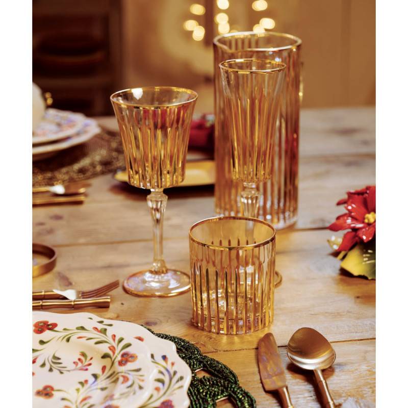 Les Ottomans - Calici da Vino in Cristallo 'Trasparenti / Gold'