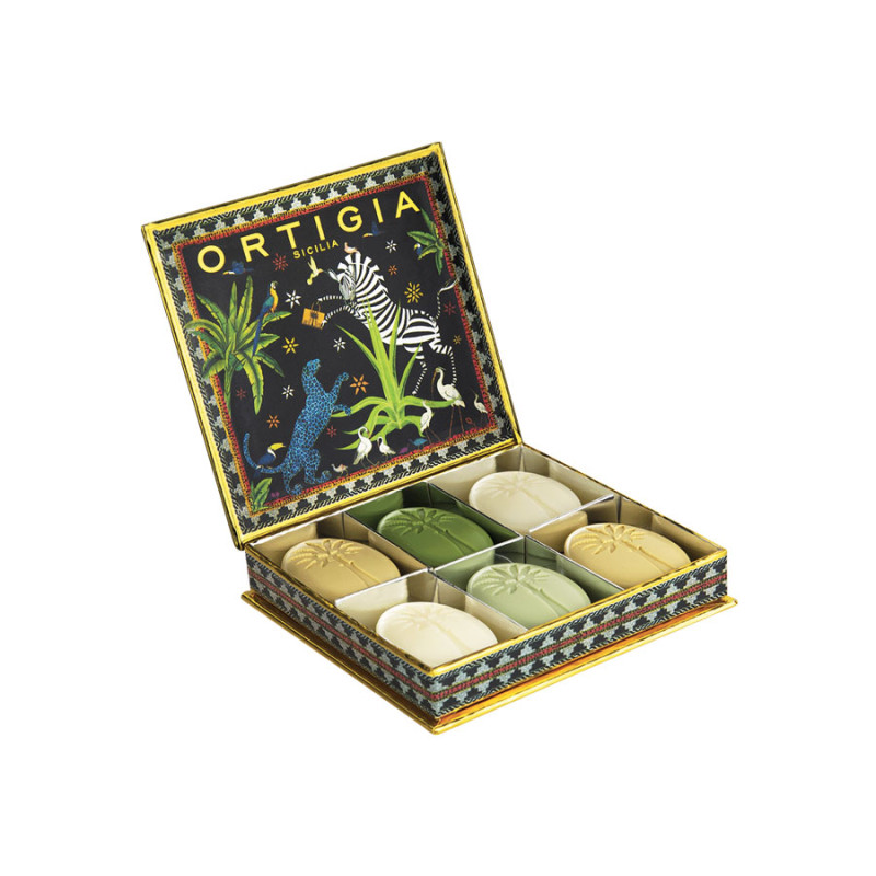 Ortigia Sicilia - Saponi Assortiti All'Olio D'Oliva 'Jungle' Nero
